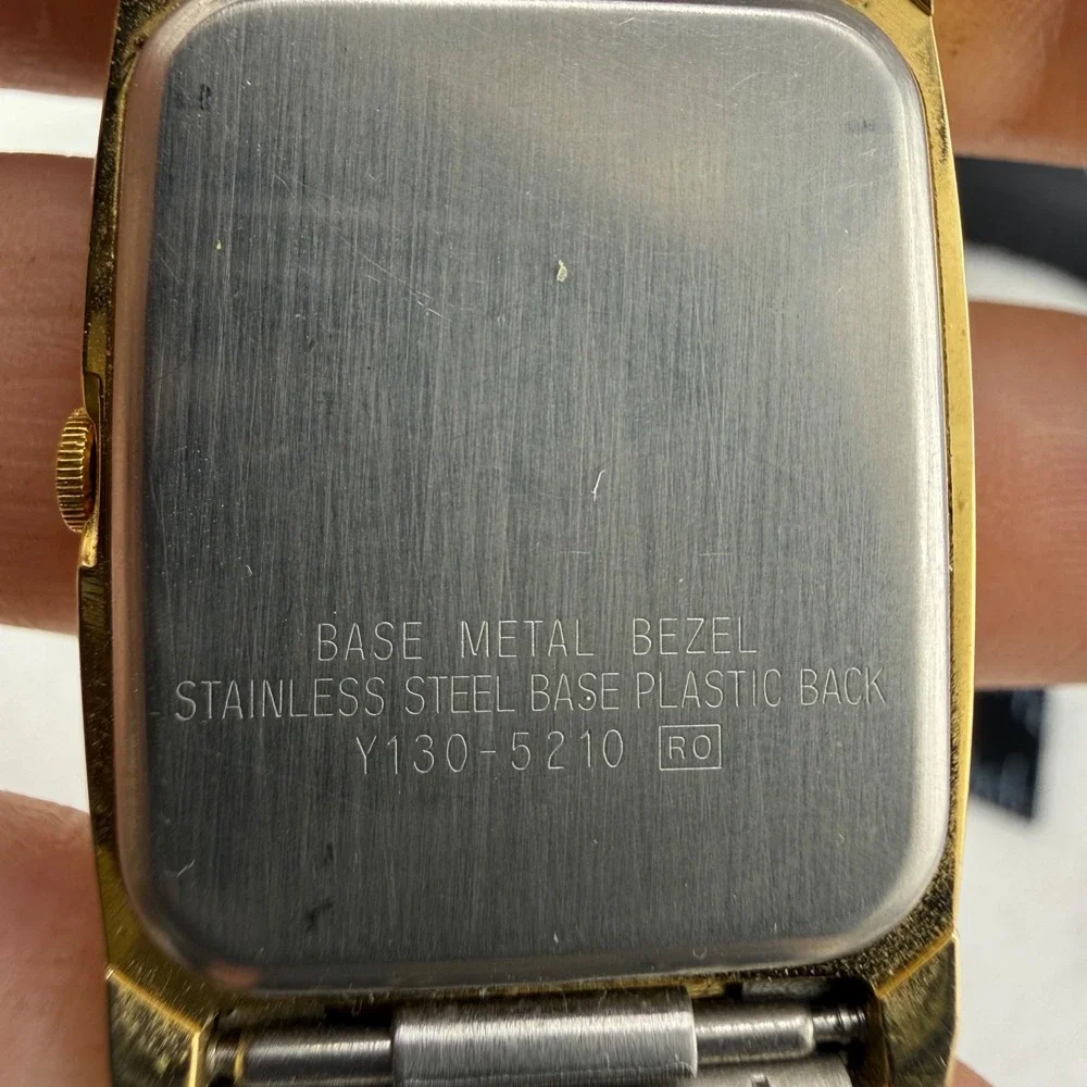 Vintage Lorus Mens Watch Gold Tone Untested 7”